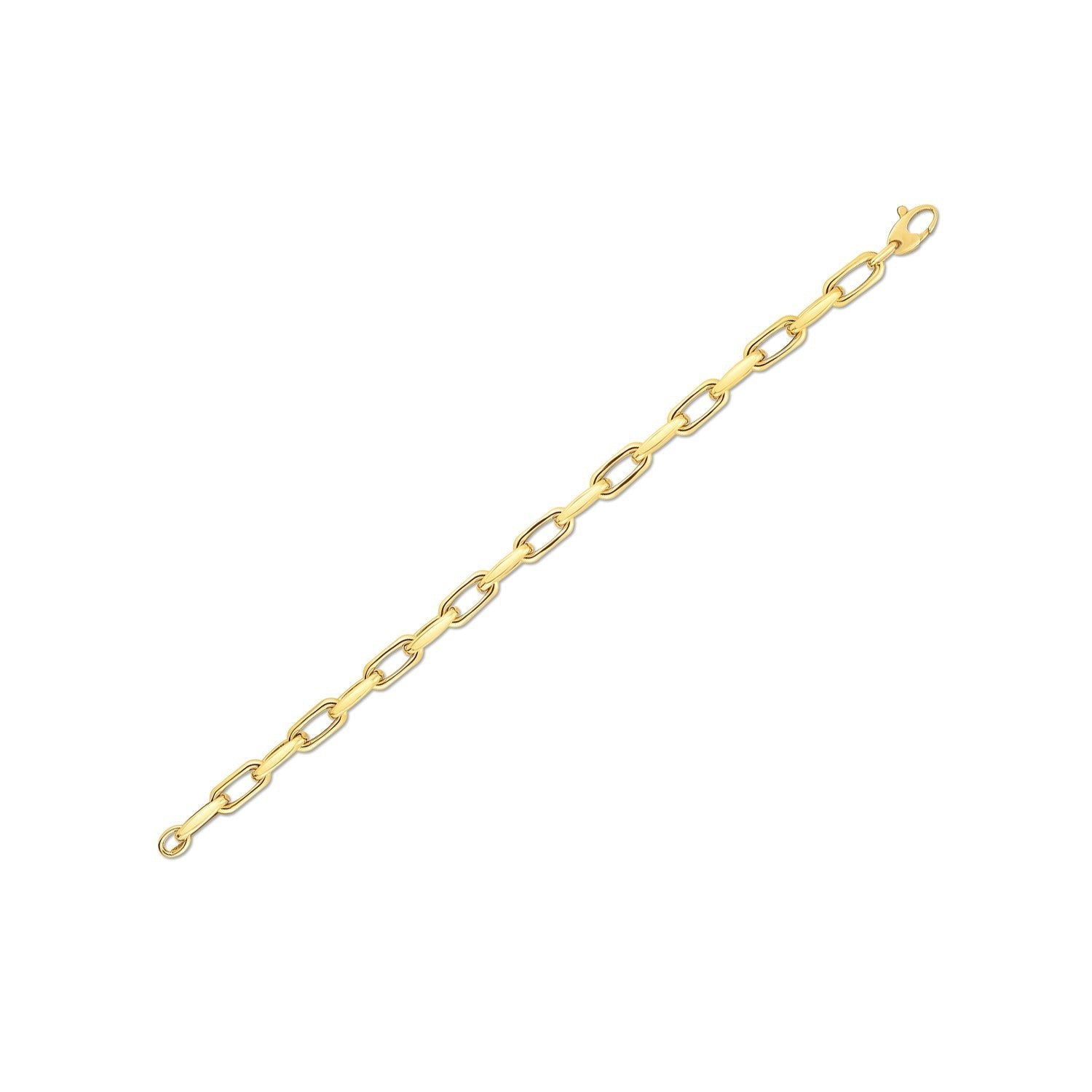 14k Yellow Gold French Cable Link Bracelet  (6.00 mm)  DestGlow