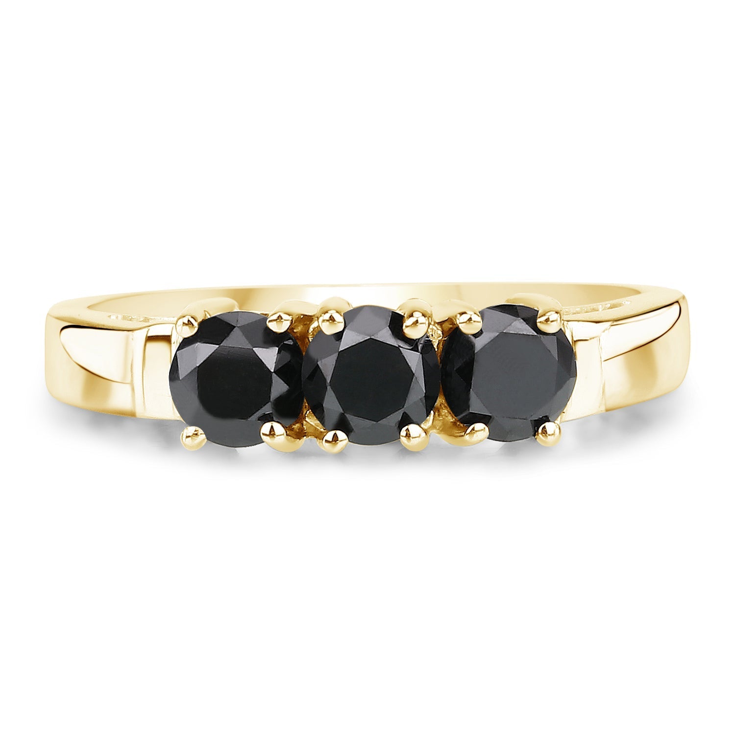 0.99 Carat Genuine Black Diamond .925 Sterling Silver Ring  DestGlow