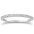 14k White Gold Fancy Engraved Pave Diamond Wedding Ring Band by Bids.com