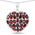 6.98 Carat Genuine Garnet and White Topaz .925 Sterling Silver Pendant by Bids.com