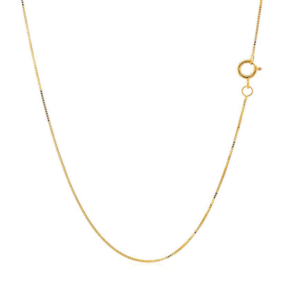 14k Yellow Gold Classic Box Chain 0.45mm by Bids.com