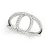 14k White Gold Diamond Loop Style Dual Band Ring (1/2 cttw) by Bids.com