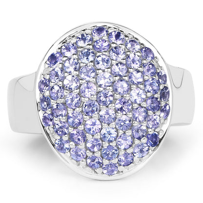 2.00 Carat Genuine Tanzanite .925 Sterling Silver Ring by Bids.com