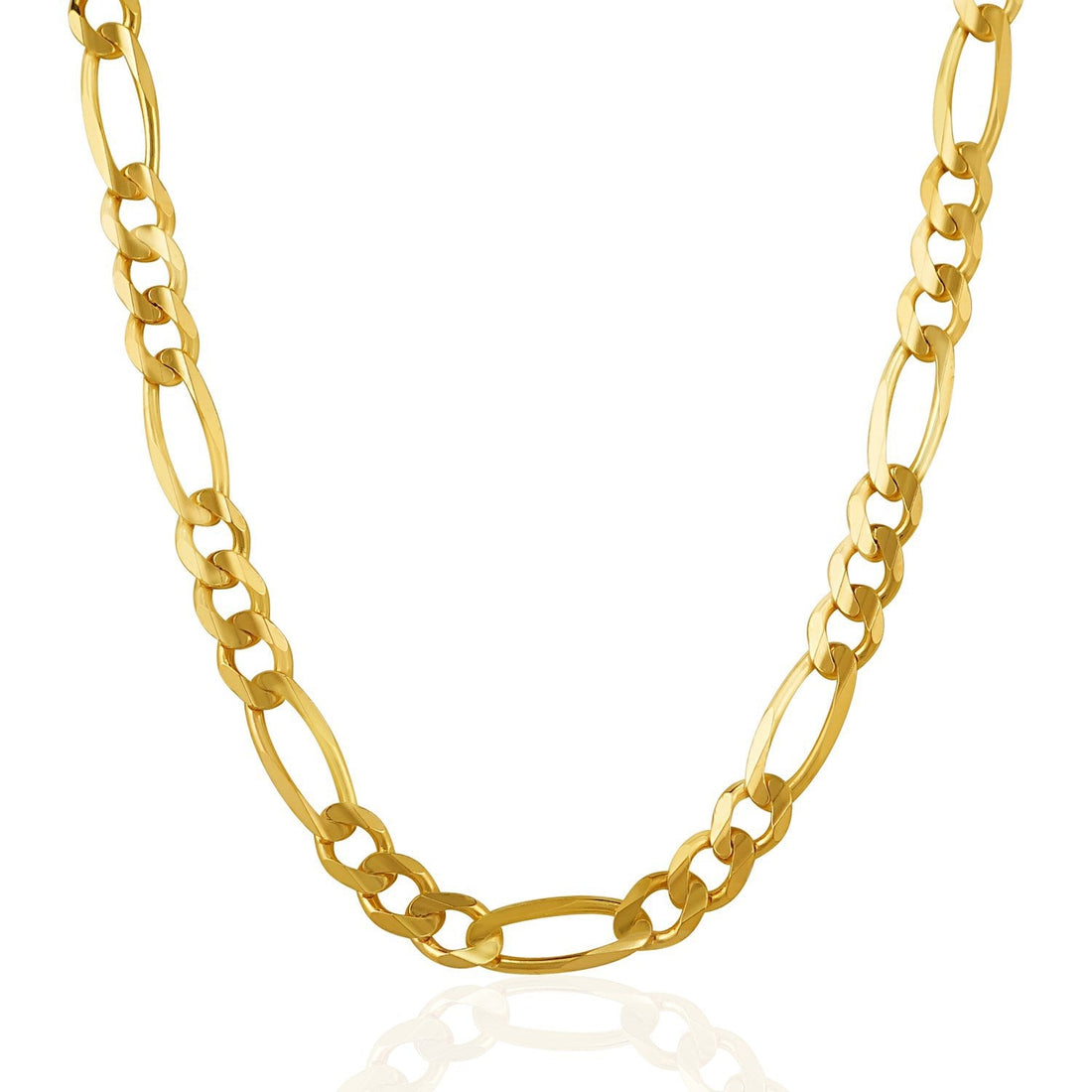 7.0mm 14k Yellow Gold Solid Figaro Chain by Bids.com