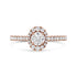 18K Rose Gold 1/2 Cttw Composite Marquise Composite Diamond Oval Shaped Halo Engagement Ring (F-G Color, VS1-VS2 Clarity) - Ring Size 7 by Bids.com