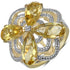 14K Yellow Gold Plated 8.81 Carat Genuine Citrine & White Diamond .925 Sterling Silver Ring by Bids.com