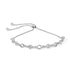 .925 Sterling Silver 1/2 Cttw Diamond Alternating Circle and Kite Link Adjustable Bolo Bracelet (I-J Color, I3 Clarity) - 4" to 10" Inches by Bids.com