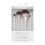 Ecotools Precious Metals Cheek + Eye Highlight Makeup Brush Set - New