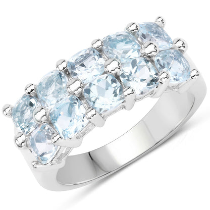 3.60 Carat Genuine Blue Topaz .925 Sterling Silver Ring by Bids.com