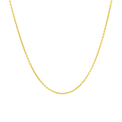 14k Yellow Gold Round Cable Link Chain 1.1mm by Bids.com