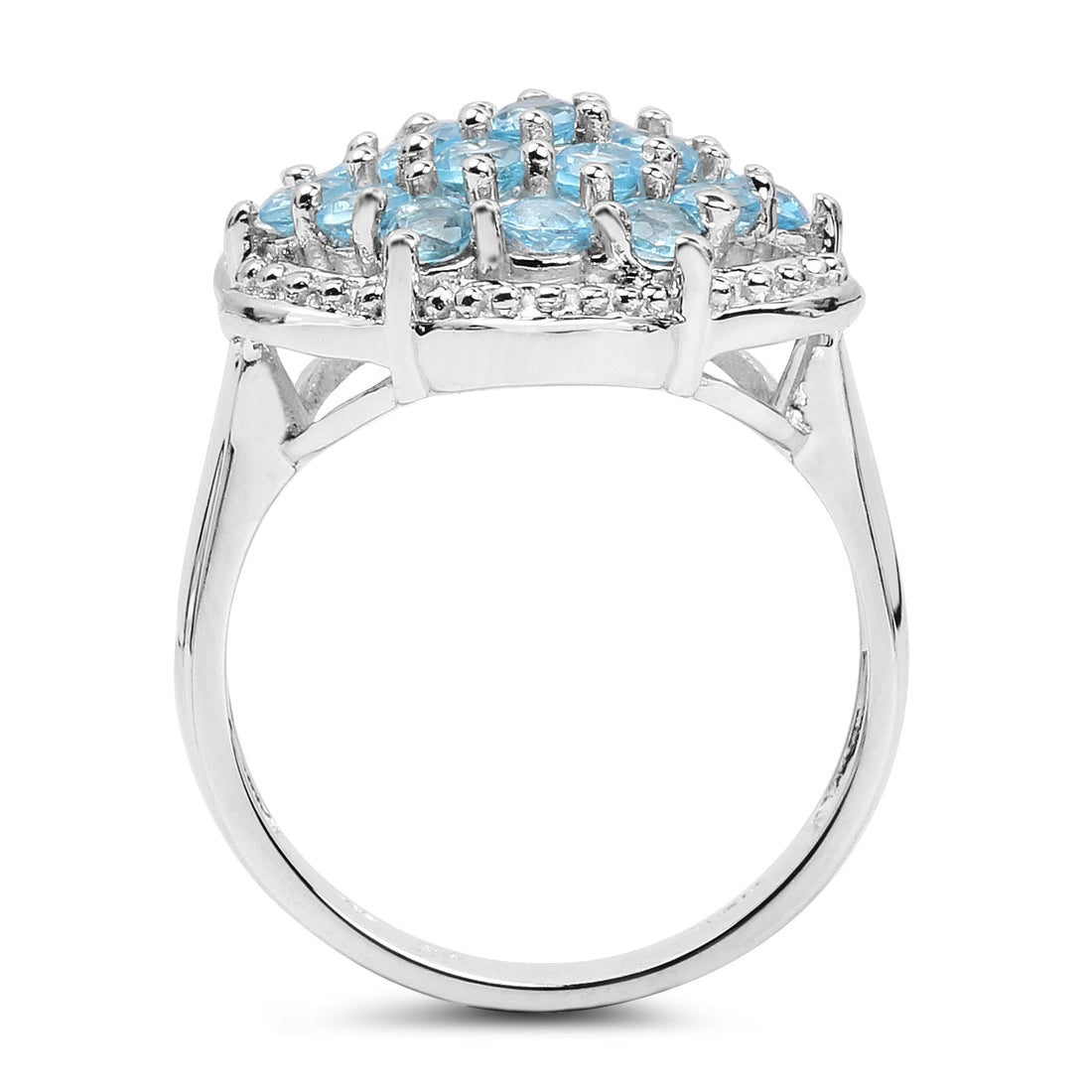 1.90 Carat Genuine Swiss Blue Topaz .925 Sterling Silver Ring by Bids.com