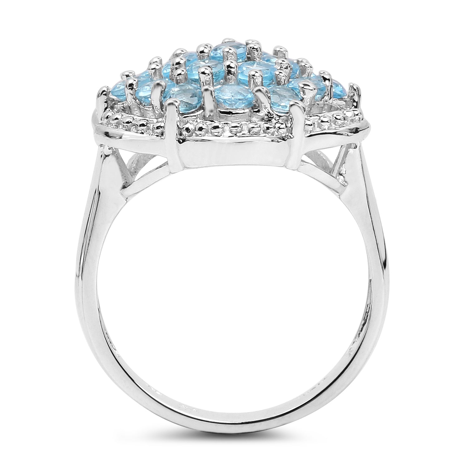 1.90 Carat Genuine Swiss Blue Topaz .925 Sterling Silver Ring by Bids.com