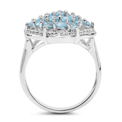 1.90 Carat Genuine Swiss Blue Topaz .925 Sterling Silver Ring by Bids.com