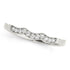 14k White Gold Wave Style Milgrained Diamond Wedding Ring (1/20 cttw) by Bids.com