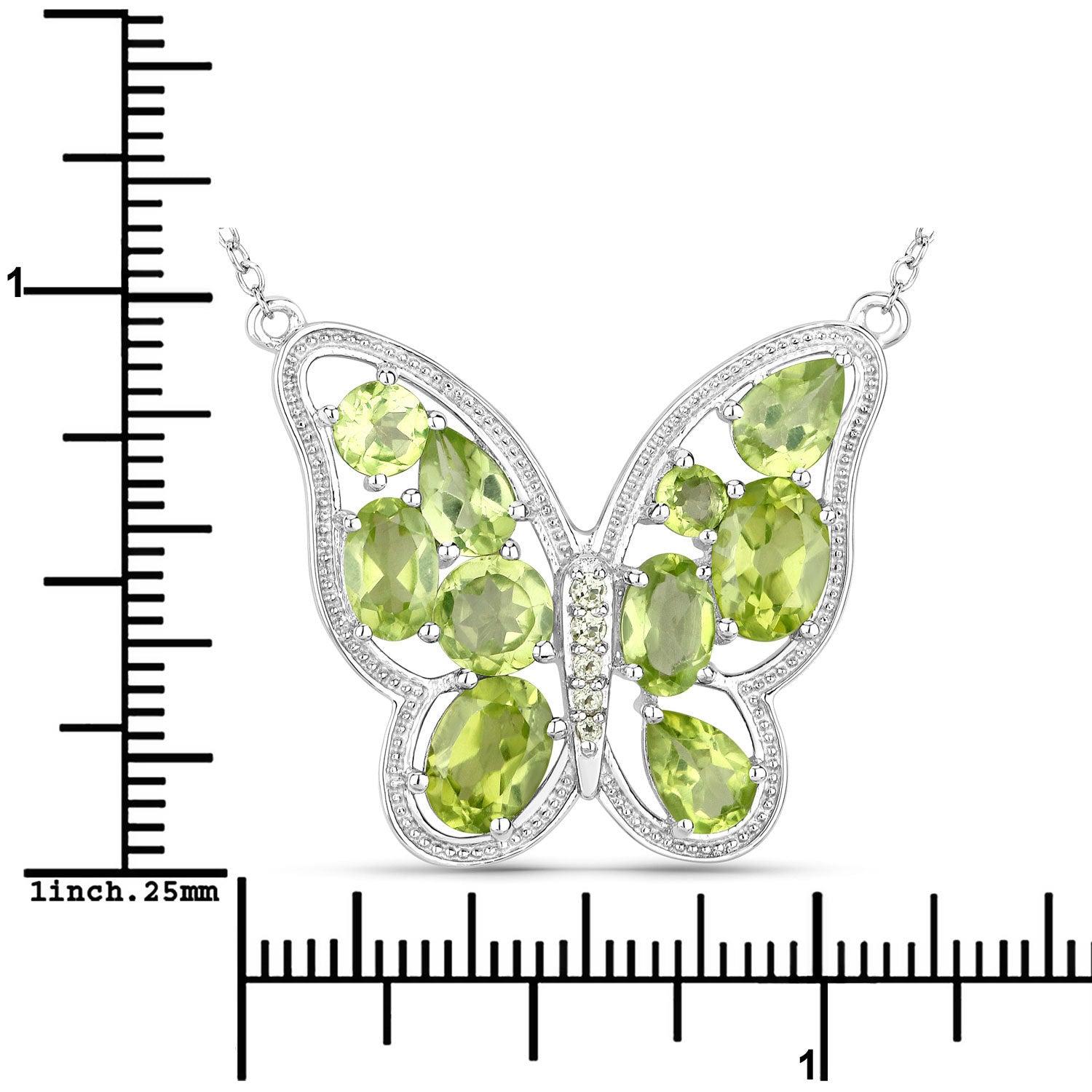 4.65 Carat Genuine Peridot .925 Sterling Silver Necklace by Bids.com