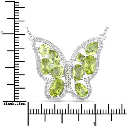 4.65 Carat Genuine Peridot .925 Sterling Silver Necklace by Bids.com