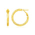 14k Yellow Gold Petite Twisted Round Hoop Earrings by Bids.com
