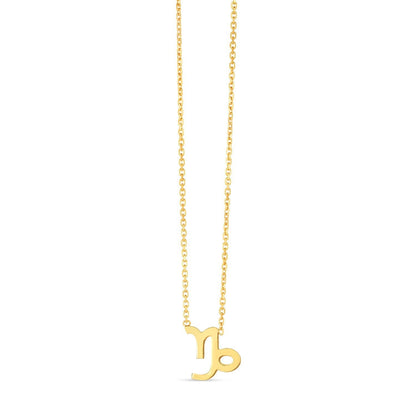 14K Yellow Gold Capricorn Necklace  DestGlow
