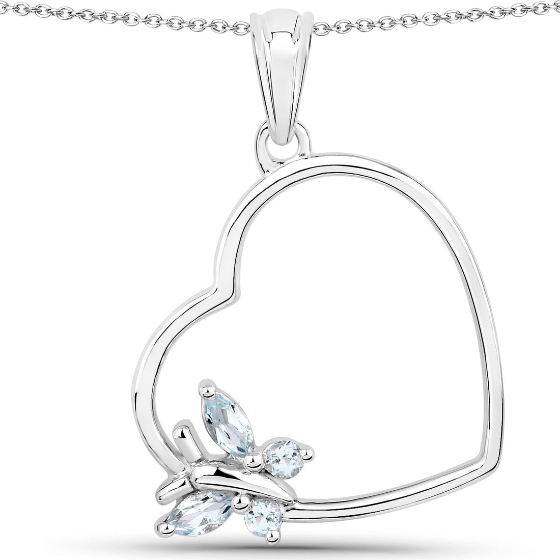 0.25 Carat Genuine Blue Topaz .925 Sterling Silver Pendant by Bids.com
