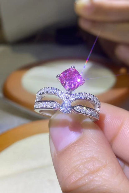 At Your Best 1 Carat Pink Pink Sparkala™ Ring (Platinum Over Pure Sterling Silver) by Sparkala