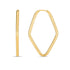 14k Yellow Gold Endless Marquise Hoops  DestGlow