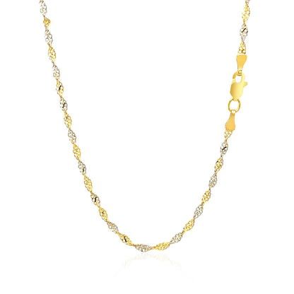 2.0mm 14k Two-Tone Gold Singapore Chain by Bids.com