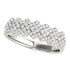 Diamond Studded Wide Multi-Diagonal Pattern Ring in 14k White Gold (5/8 cttw) by Bids.com