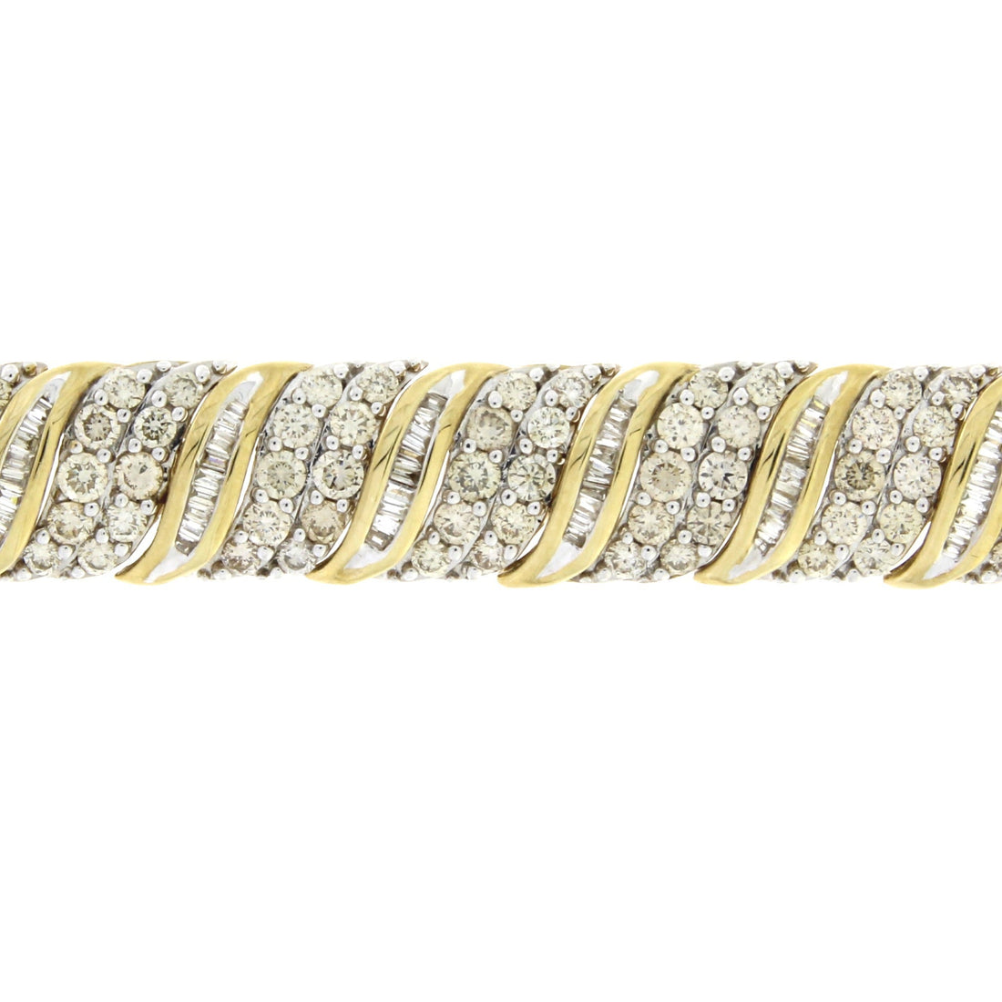 10.00ct Diamond Tennis Bracelet 10KT Yellow Gold by Bids.com