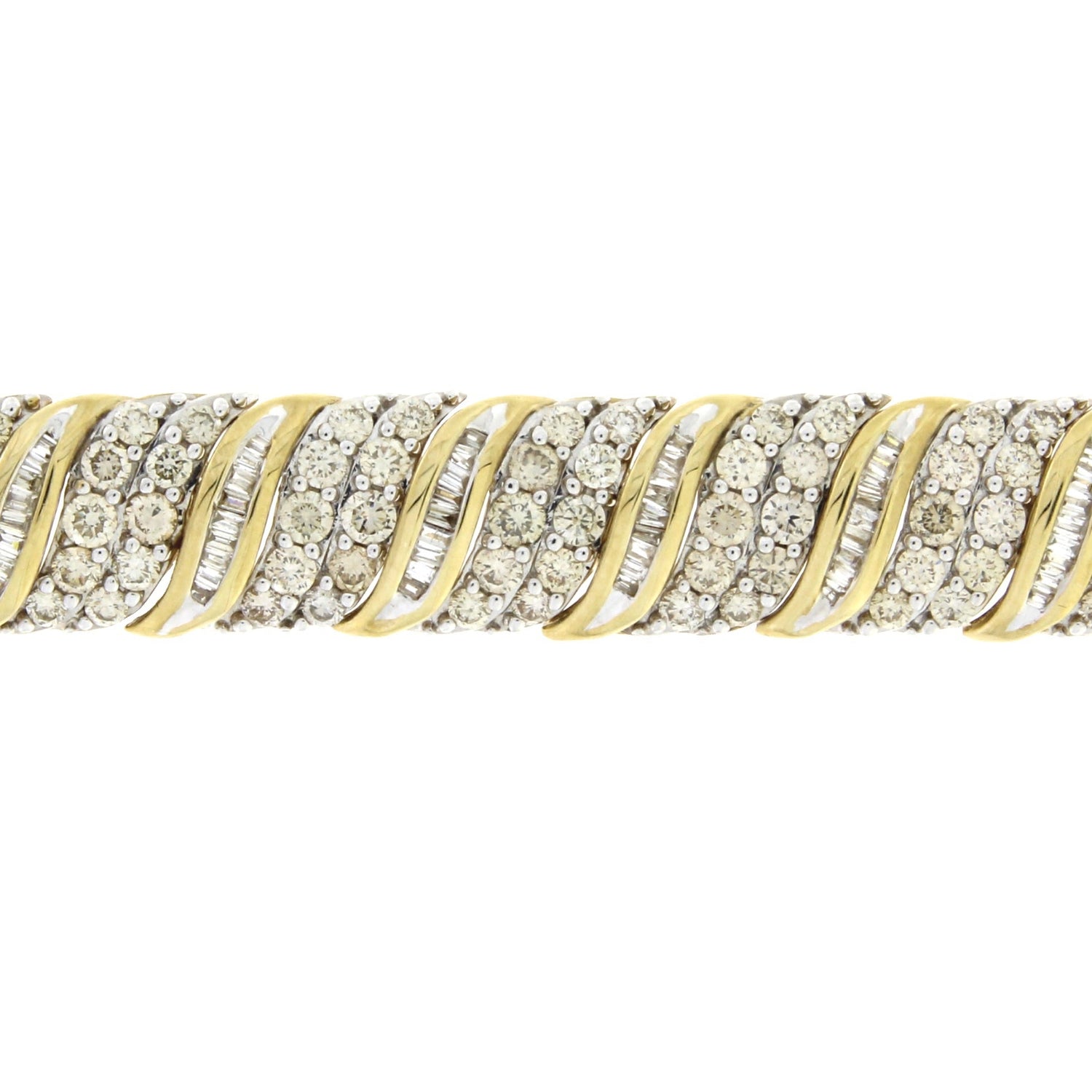 10.00ct Diamond Tennis Bracelet 10KT Yellow Gold by Bids.com