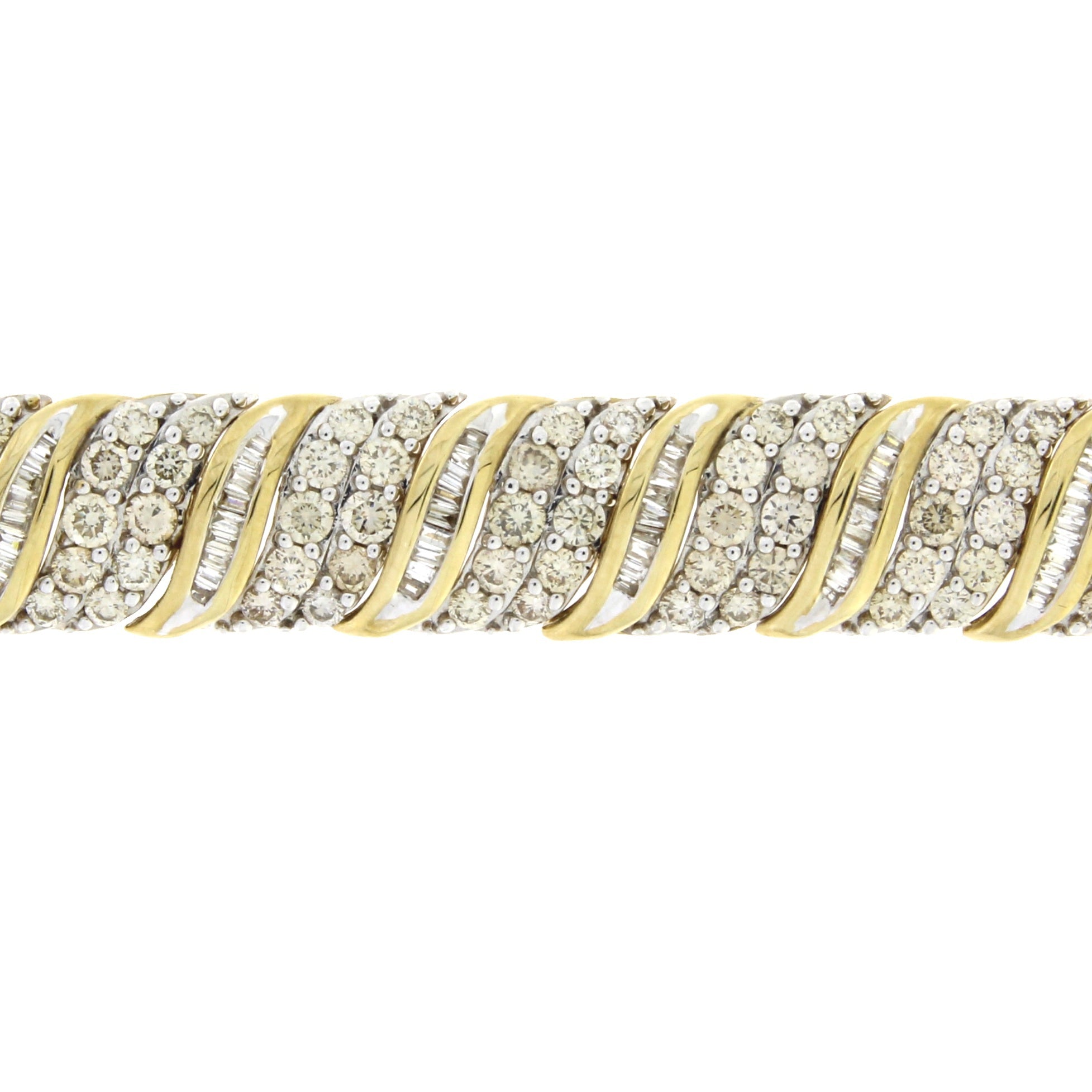 10.00ct Diamond Tennis Bracelet 10KT Yellow Gold by Bids.com