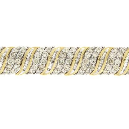 10.00ct Diamond Tennis Bracelet 10KT Yellow Gold by Bids.com