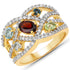 1.76 Carat Genuine Multi Stones .925 Sterling Silver Ring by Bids.com