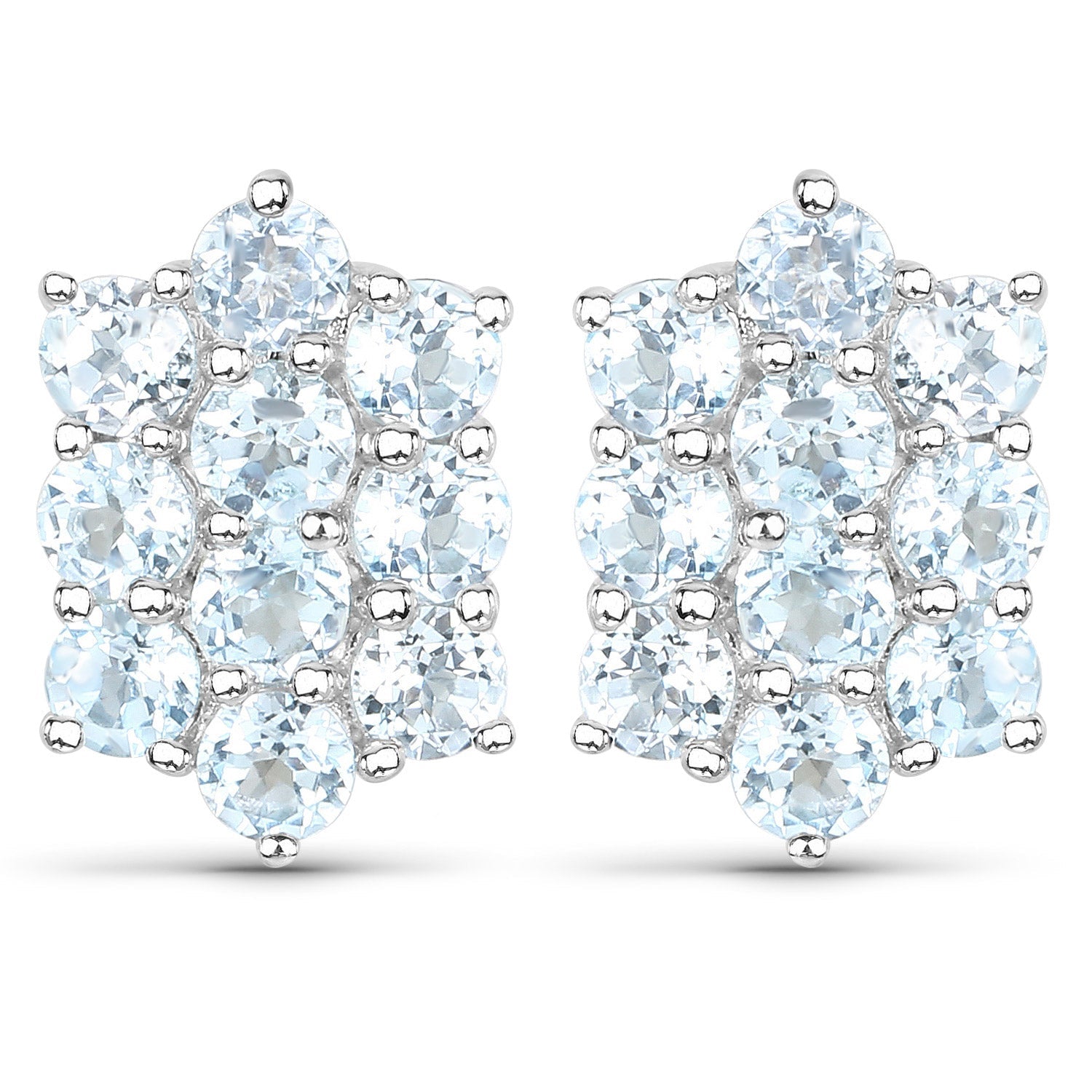8.80 Carat Genuine Blue Topaz .925 Sterling Silver 3 Piece Jewelry Set (Ring, Earrings, and Pendant w/ Chain) by Bids.com