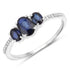 0.98 Carat Genuine Blue Sapphire and White Diamond 14K White Gold Ring by Bids.com
