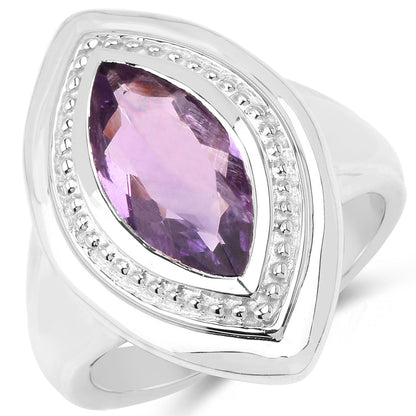 2.00 Carat Genuine Amethyst .925 Sterling Silver Ring by Bids.com