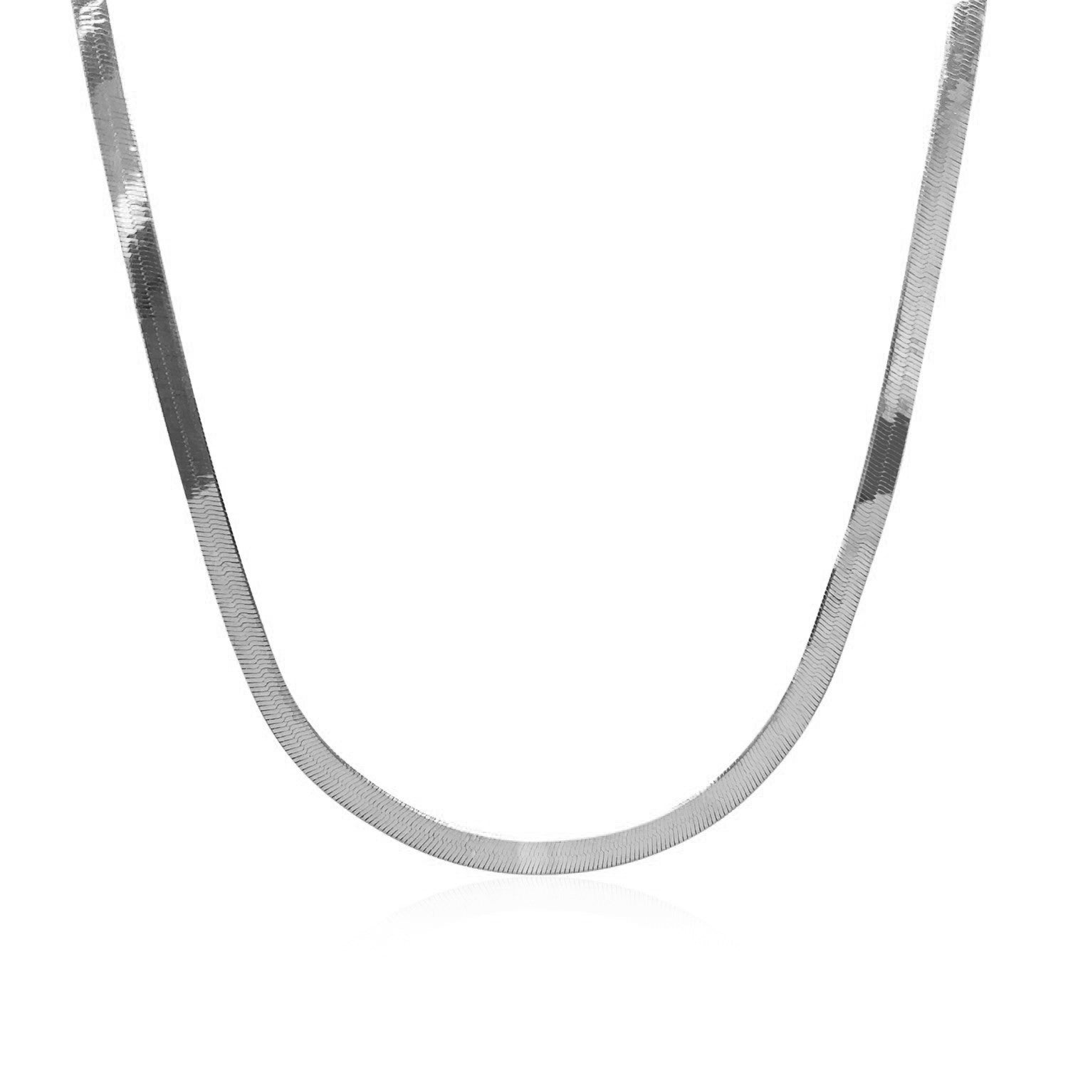 14k White Gold Super Flex Herringbone Chain (2.80 mm) by Bids.com