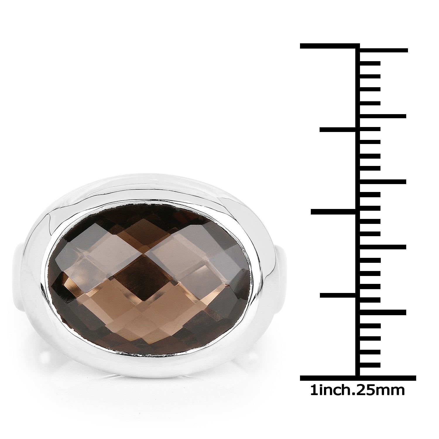 7.90 Carat Genuine Smoky Quartz .925 Sterling Silver Ring by Bids.com