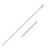 Rhodium Plated 3.0mm Sterling Silver Curb Style Chain by Bids.com