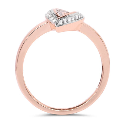 0.29 Carat Genuine White Diamond 14K Rose Gold Ring (E-F Color, SI1-SI2 Clarity) by Bids.com
