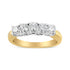 18K Yellow Gold 1.0 Cttw 4 Prong Set Round Cut Diamond Step up 5 Stone Ring Band (F-G Color, SI1-SI2 Clarity) - Size 6 by Bids.com
