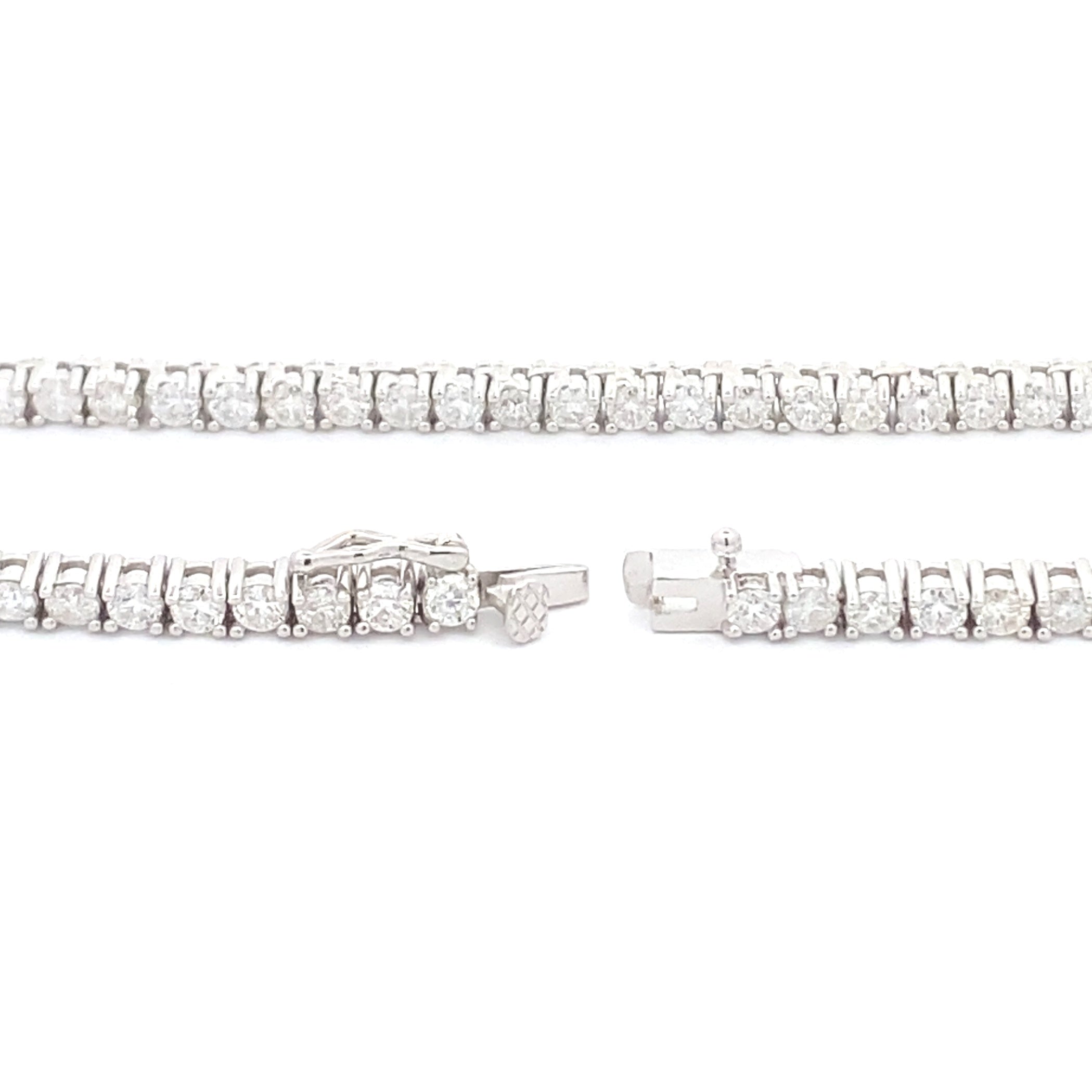 6.85ct Moissanite Tennis Necklace Sterling Silver by Bids.com