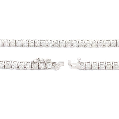 6.85ct Moissanite Tennis Necklace Sterling Silver by Bids.com