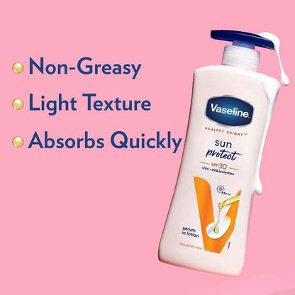 Vaseline Sun Protect SPF 30 Body Lotion &amp; Gluta-Hya Overnight Radiance Serum-In-Lotion Combo