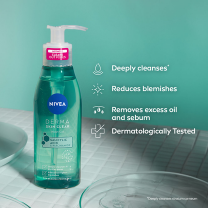 Nivea Derma Skin Clear Face Wash Gel