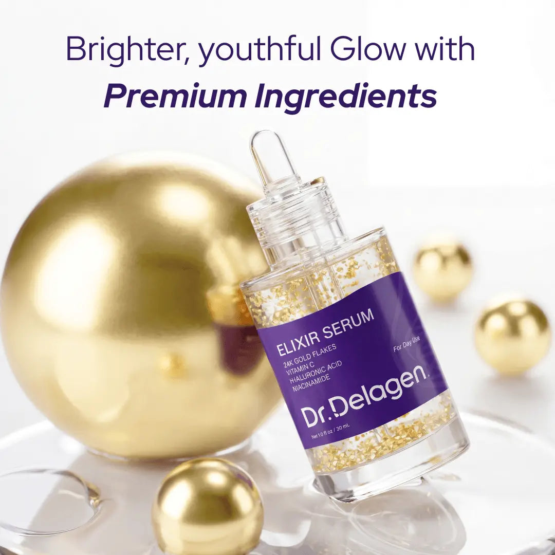 Elixir Serum - 24kGold Ceramides Niacinamide Vitamin C - DestGlow