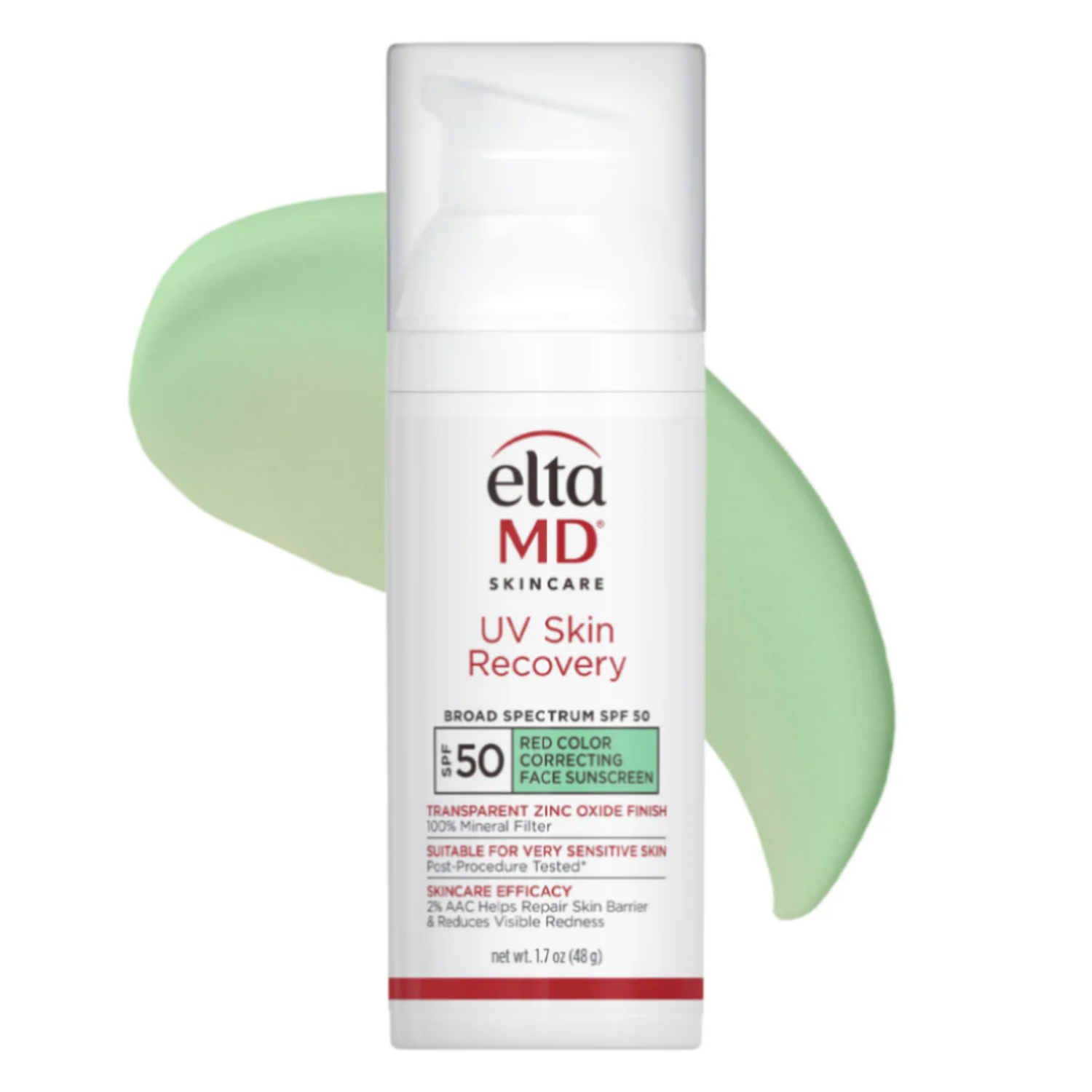 EltaMD UV Skin Recovery Red Color Correcting Green Tint Broad Spectrum SPF 50 - DestGlow