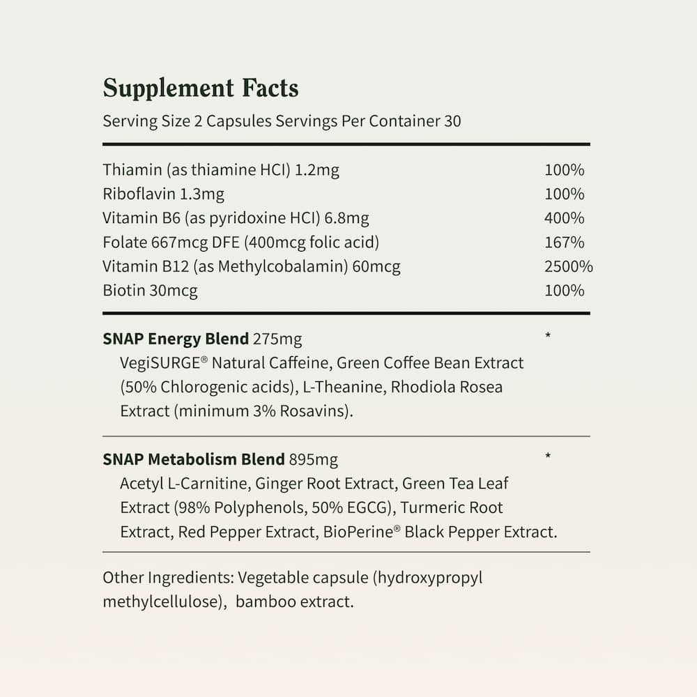 Energy &amp; Metabolism - Buy 2 Get 1 Free by Snap Supplements