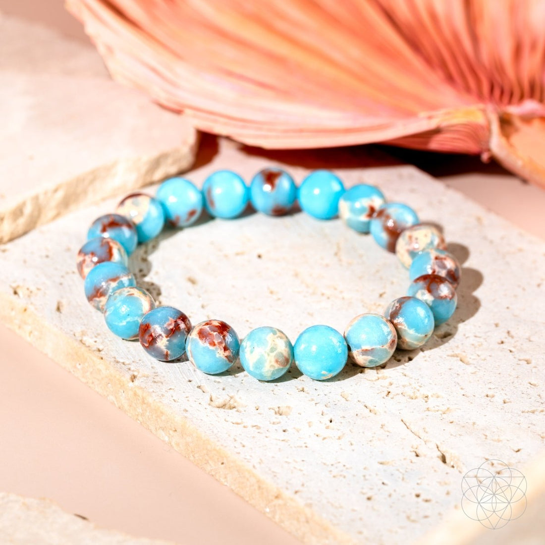 Empath’S Shield - Aqua Terra Jasper Bracelet - DestGlow
