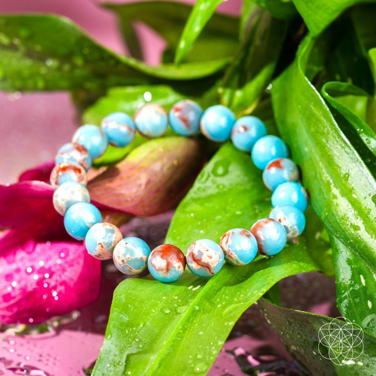 Empath’S Shield - Aqua Terra Jasper Bracelet - DestGlow
