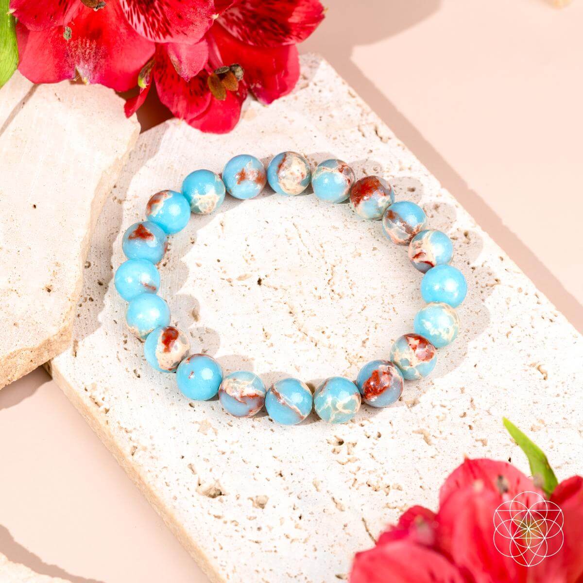 Empath’S Shield - Aqua Terra Jasper Bracelet - DestGlow